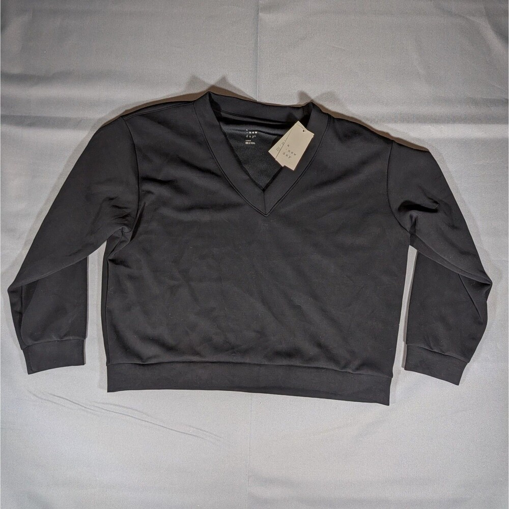 A New Day Ladies Long Sleeve Sweat Shirt Size Large